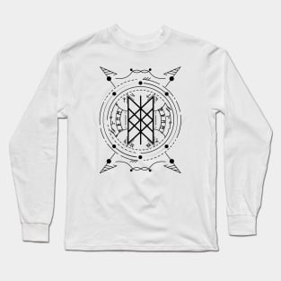 Web of Wyrd | Norse Pagan Symbol Long Sleeve T-Shirt